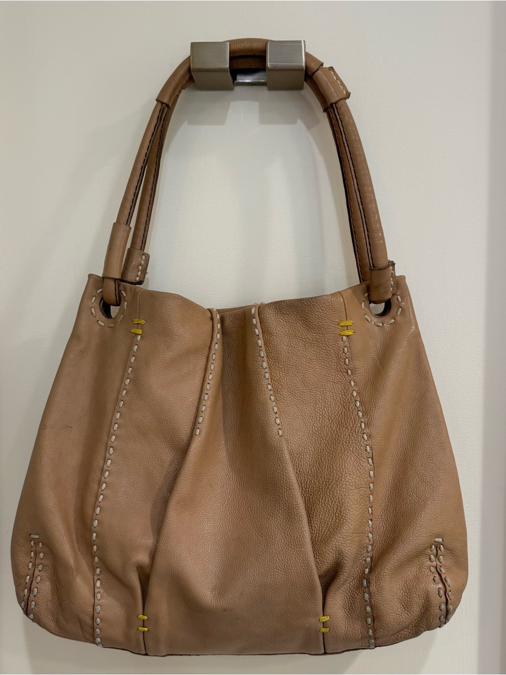 49 Square Mile Leather Shoulder Bag in Tan